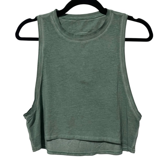 Lululemon Green Barry’s Collab Cut Back Tank Top Size 4 - Picture 2 of 8